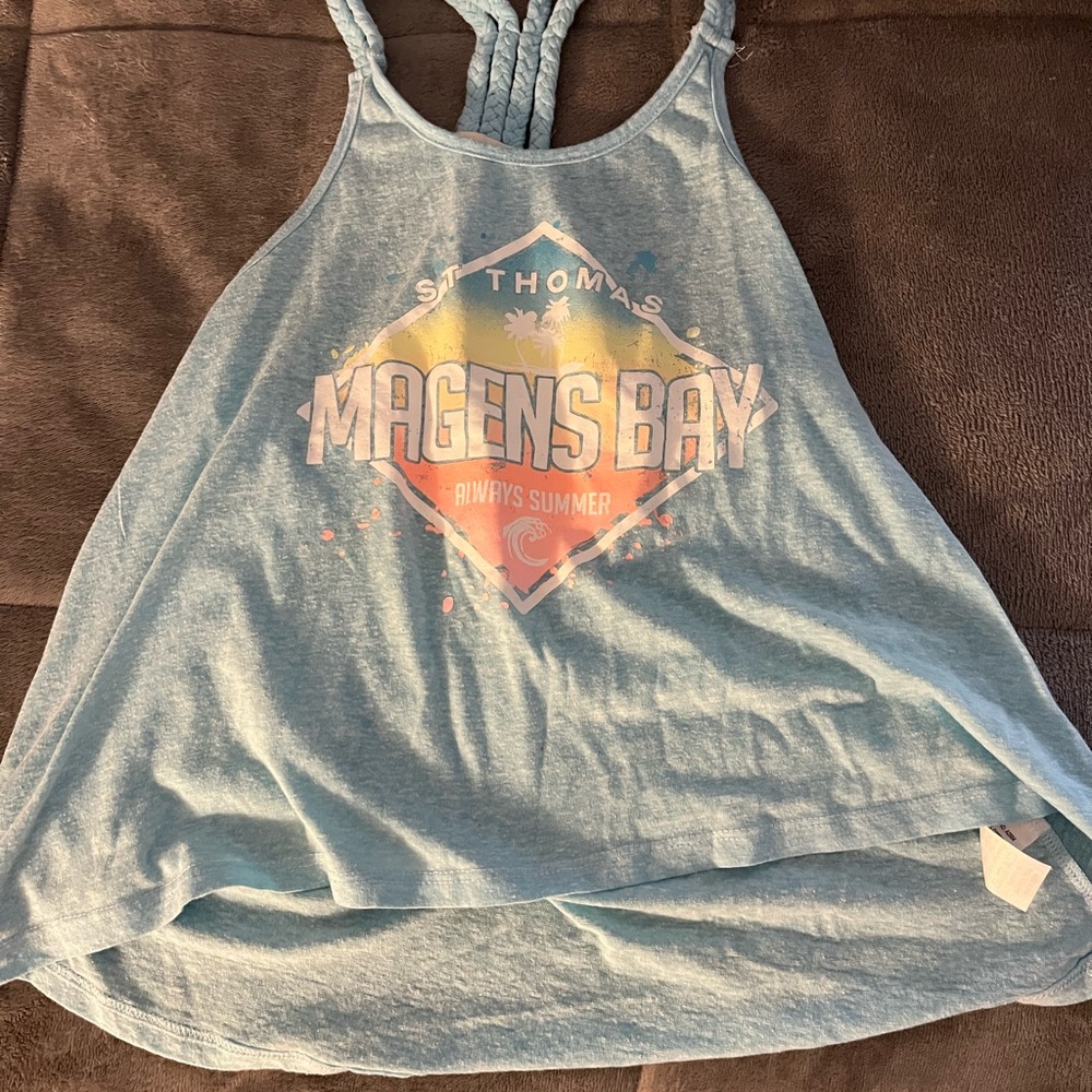 Brand: Ocean Drive Size: Small Color: Baby blue with colored pattern